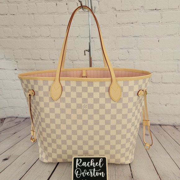 Luxury Handbags LOUIS VUITTON Damier Azur Neo Neverfull MM 810